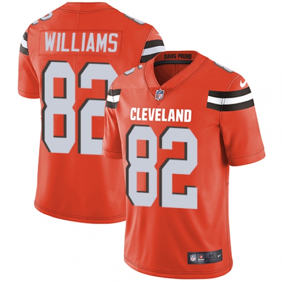 Men's Nike Cleveland Browns #82 Kasen Williams Orange Alternate Vapor Untouchable Limited Player NFL Jersey - Ujersey