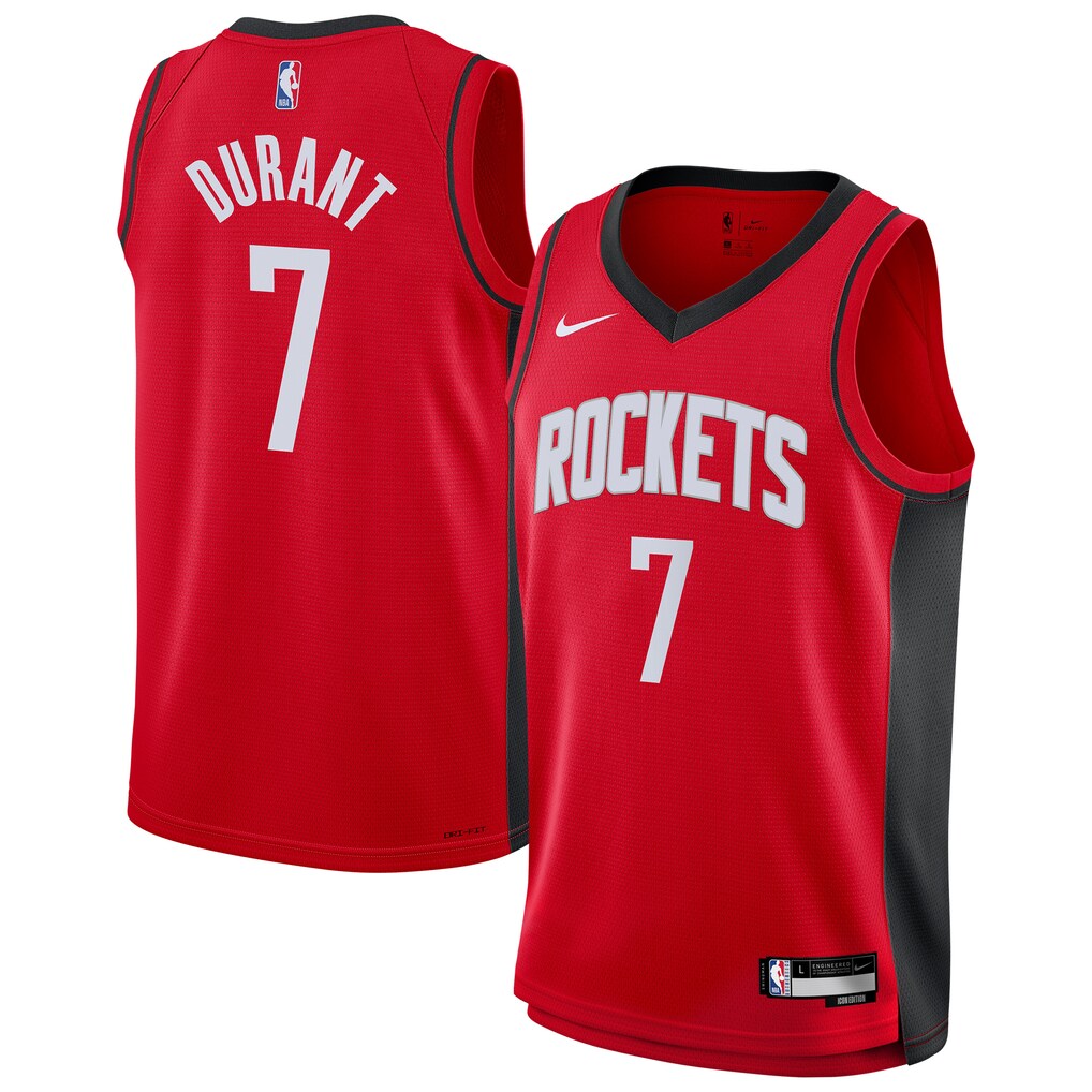 Youth Houston Rockets Kevin Durant Nike Red Swingman Jersey - Icon Edition - Ujersey NFL Shop