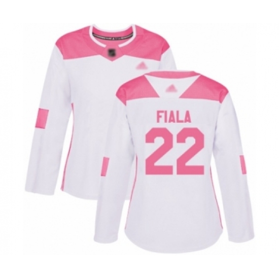 Women's Minnesota Wild #22 Kevin Fiala Authentic White Pink Fashion Hockey Jersey - Ujersey
