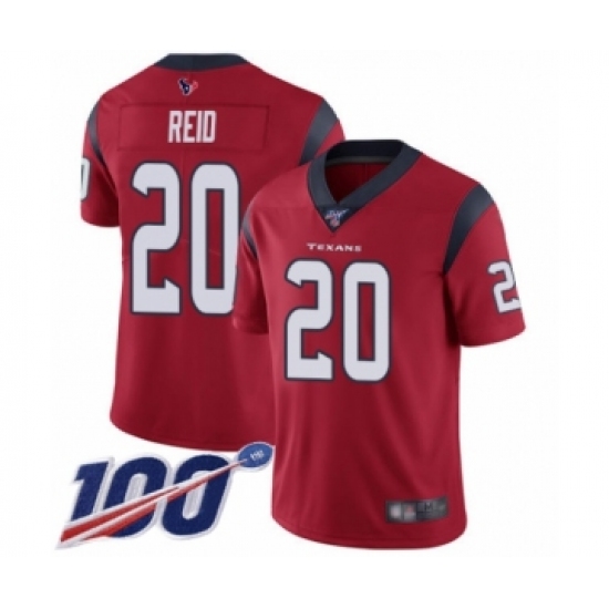 Men's Houston Texans #20 Justin Reid Red Alternate Vapor Untouchable Limited Player 100th Season Football Jersey - Ujersey
