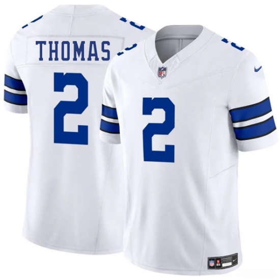 Men's Dallas Cowboys #2 Juanyeh Thomas White 2025 F.U.S.E. Vapor Untouchable Limited Football Stitched Jersey - Ujersey