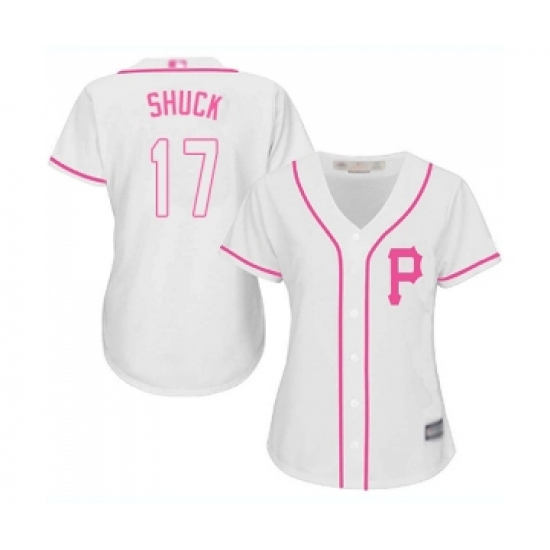 Women's Pittsburgh Pirates #17 JB Shuck Replica White Fashion Cool Base Baseball Jersey - Ujersey