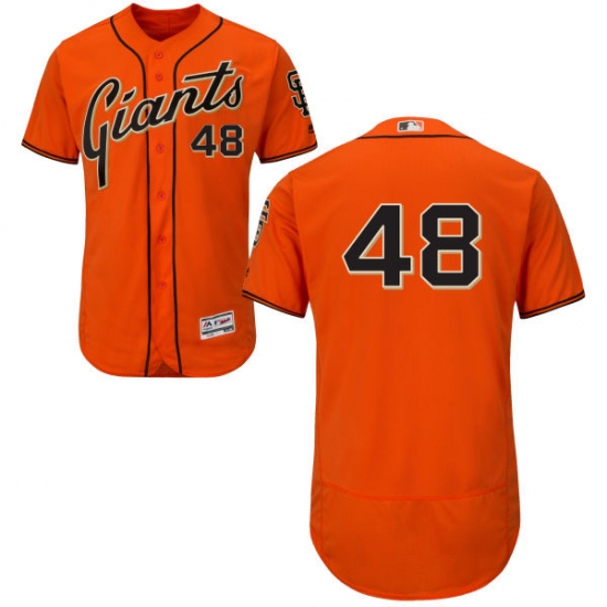 Men's Majestic San Francisco Giants #48 Pablo Sandoval Orange Flexbase Authentic Collection MLB Jersey - Ujersey