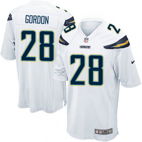 Men's Nike Los Angeles Chargers #28 Melvin Gordon Game White NFL Jersey - Ujersey