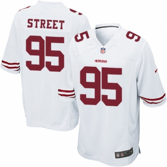 Men's Nike San Francisco 49ers #95 Kentavius Street Game White NFL Jersey - Ujersey