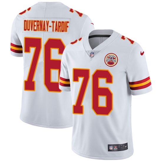 Men's Nike Kansas City Chiefs #76 Laurent Duvernay-Tardif White Vapor Untouchable Limited Player NFL Jersey - Ujersey