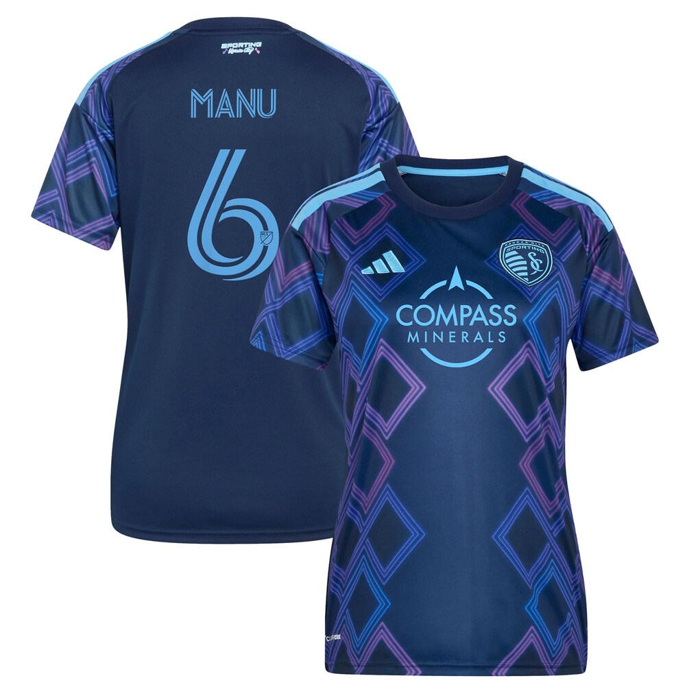 Women's Sporting Kansas City Manu García adidas Blue 2026 The 18th & Vine Kit Replica Jersey - Ujersey