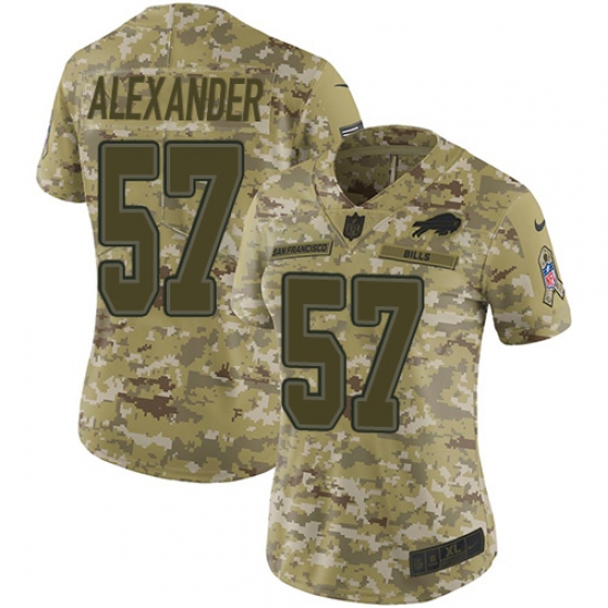 Women's Nike Buffalo Bills #57 Lorenzo Alexander Limited Camo 2018 Salute to Service NFL Jersey - Ujersey