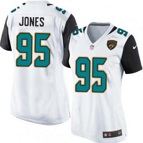 Women's Nike Jacksonville Jaguars #95 Abry Jones Game White NFL Jersey - Ujersey