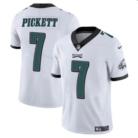 Men's Philadelphia Eagles #7 Kenny Pickett White Vapor Untouchable Limited Football Stitched Jersey - Ujersey