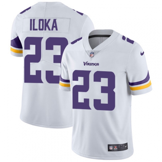 Men's Nike Minnesota Vikings #23 George Iloka White Vapor Untouchable Limited Player NFL Jersey - Ujersey