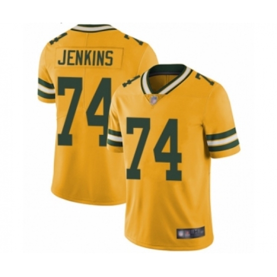 Men's Green Bay Packers #74 Elgton Jenkins Limited Gold Rush Vapor Untouchable Football Jersey - Ujersey