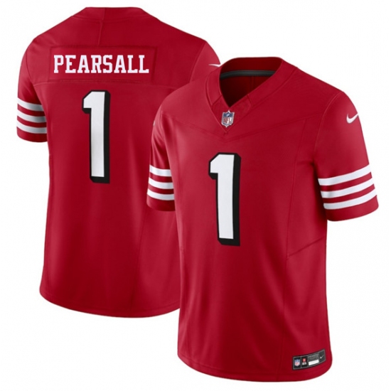 Men's San Francisco 49ers #1 Ricky Pearsall New Red 2025 F.U.S.E. Vapor Untouchable Limited Football Stitched Jersey - Ujersey