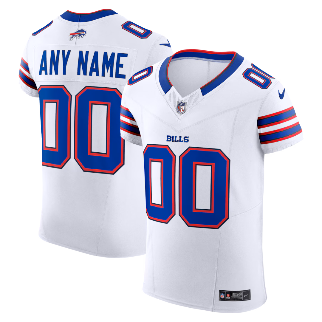 Men's Buffalo Bills Nike White Vapor F.U.S.E. Elite Custom Jersey
