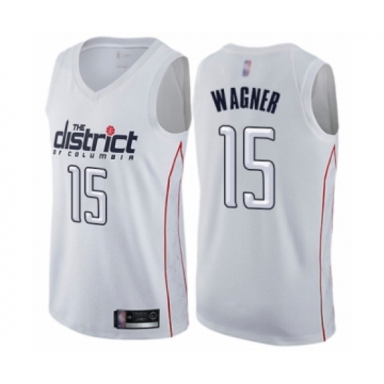 Men's Washington Wizards #15 Moritz Wagner Authentic White Basketball Jersey - City Edition - Ujersey
