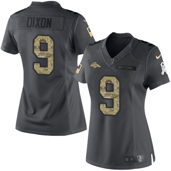 Women's Nike Denver Broncos #9 Riley Dixon Limited Black 2016 Salute to Service NFL Jersey - Ujersey
