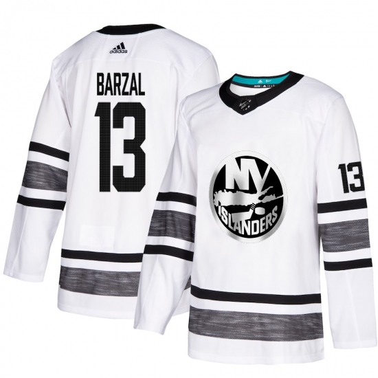 Men's Adidas New York Islanders #13 Mathew Barzal White 2019 All-Star Game Parley Authentic Stitched NHL Jersey - Ujersey