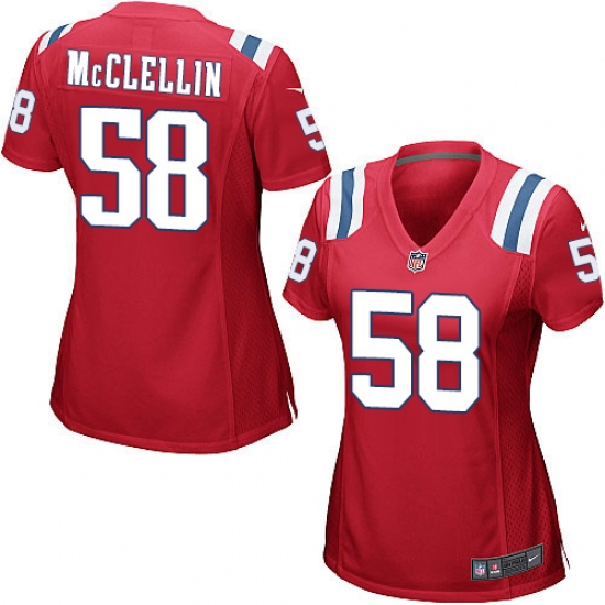 Women's Nike New England Patriots #58 Shea McClellin Game Red Alternate NFL Jersey - Ujersey