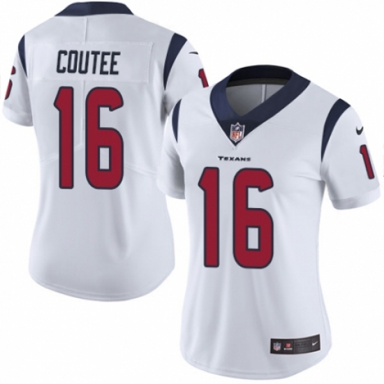 Women's Nike Houston Texans #16 Keke Coutee White Vapor Untouchable Limited Player NFL Jersey - Ujersey