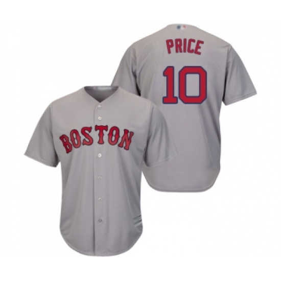 Men's Boston Red Sox #10 David Price Replica Grey Road Cool Base Baseball Jersey - Ujersey