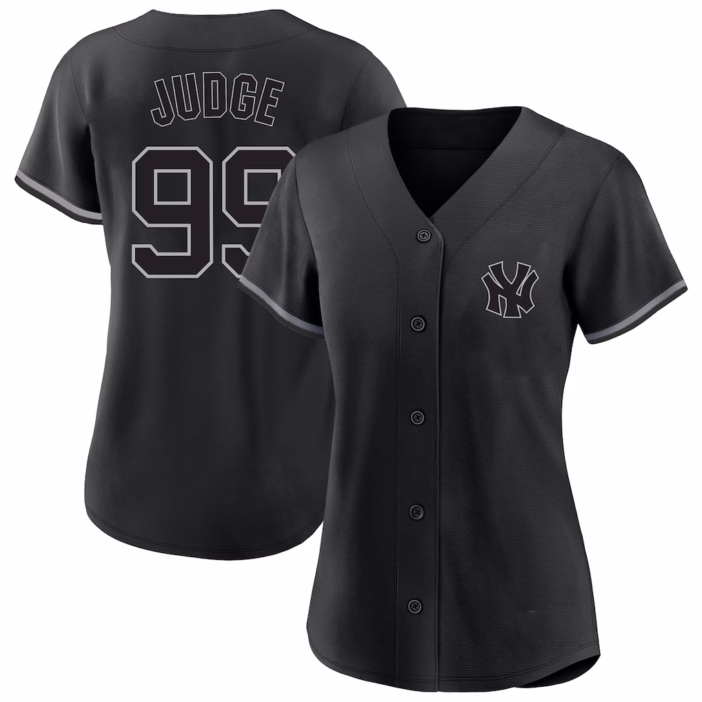 Women's New York Yankees Aaron Judge Profile Black Plus Size Player Name & Number Fashion Jersey - Ujersey Shop