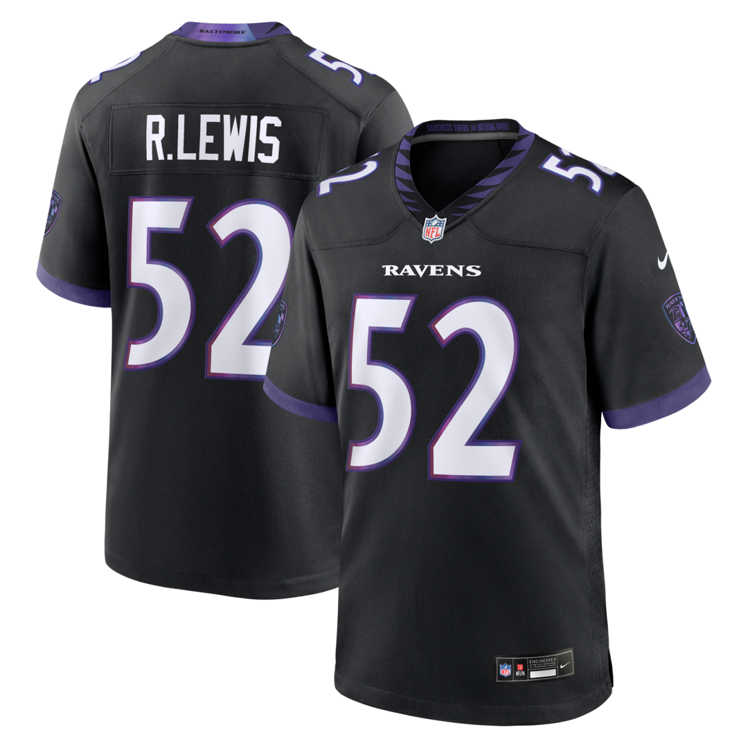 Men's Baltimore Ravens Ray Lewis Nike Black Alternate Retired Player Game Jersey - Ujersey