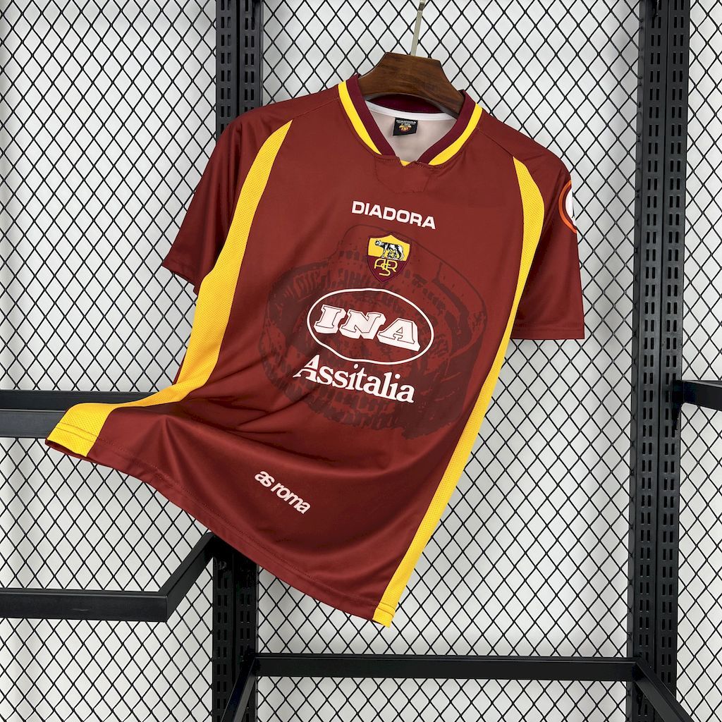 Roma Retro Soccer Jersey Home Custom Shirt 1997/98 - Ujersey NHL