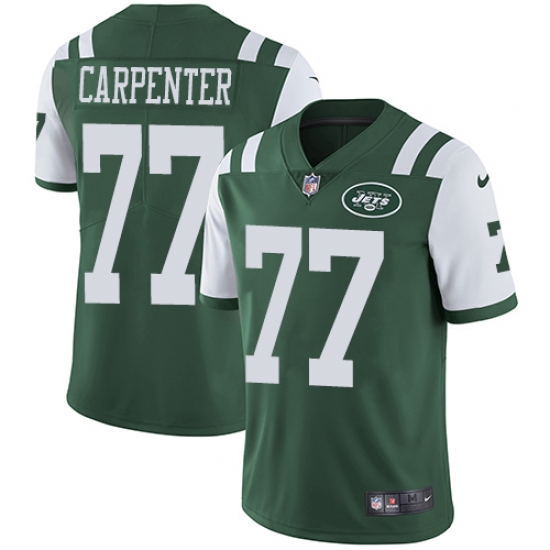 Men's Nike New York Jets #77 James Carpenter Green Team Color Vapor Untouchable Limited Player NFL Jersey - Ujersey