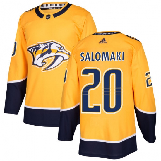 Youth Adidas Nashville Predators #20 Miikka Salomaki Authentic Gold Home NHL Jersey - Ujersey