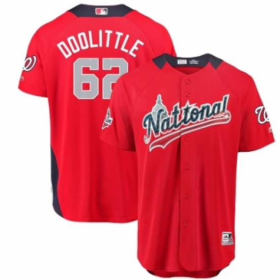 Youth Majestic Washington Nationals #62 Sean Doolittle Game Red National League 2018 MLB All-Star MLB Jersey - Ujersey