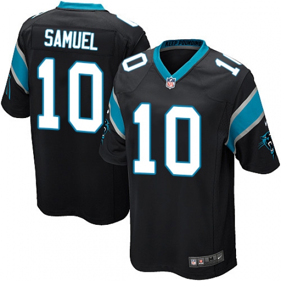 Men's Nike Carolina Panthers #10 Curtis Samuel Game Black Team Color NFL Jersey - Ujersey