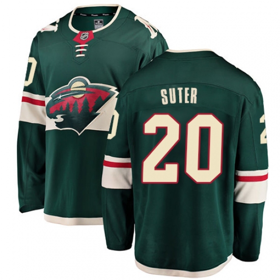 Men's Minnesota Wild #20 Ryan Suter Authentic Green Home Fanatics Branded Breakaway NHL Jersey - Ujersey