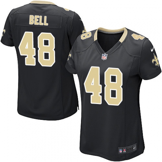 Women's Nike New Orleans Saints #48 Vonn Bell Game Black Team Color NFL Jersey - Ujersey