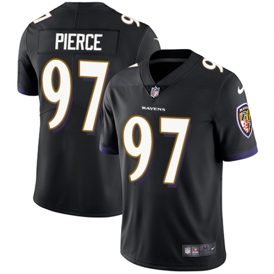 Men's Nike Baltimore Ravens #97 Michael Pierce Black Alternate Vapor Untouchable Limited Player NFL Jersey - Ujersey