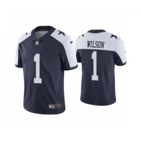 Men's Dallas Cowboys #1 Cedrick Wilson Navy Thanksgiving Vapor Limited Stitched Jersey - Ujersey