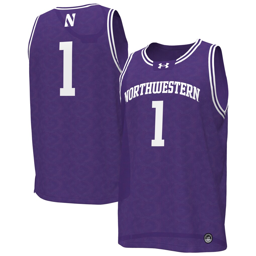 Men's Under Armour #1 Purple Northwestern Wildcats Replica Basketball Jersey - U-jersey