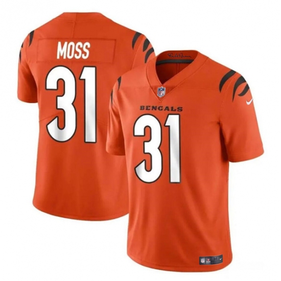 Youth Cincinnati Bengals #31 Zack Moss Orange Vapor Untouchable Limited Stitched Jersey - Ujersey