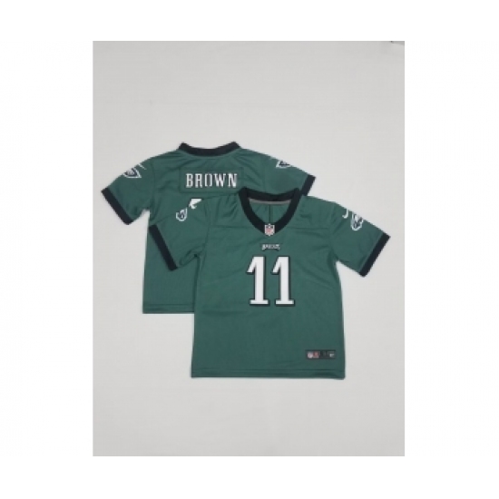 Toddlers Philadelphia Eagles #11 AJ Brown Midnight Green 2022 Vapor Untouchable Stitched NFL Nike Limited Jersey - Ujersey