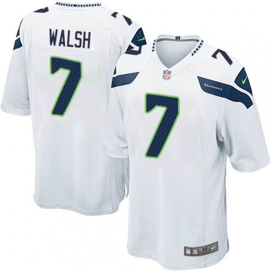 Men's Nike Seattle Seahawks #7 Blair Walsh Game White NFL Jersey - Ujersey