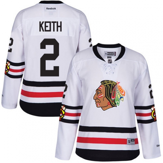 Women's Reebok Chicago Blackhawks #2 Duncan Keith Authentic White 2017 Winter Classic NHL Jersey - Ujersey