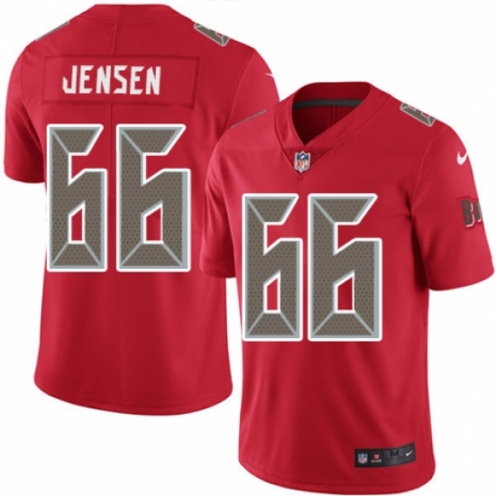 Men's Nike Tampa Bay Buccaneers #66 Ryan Jensen Elite Red Rush Vapor Untouchable NFL Jersey - Ujersey