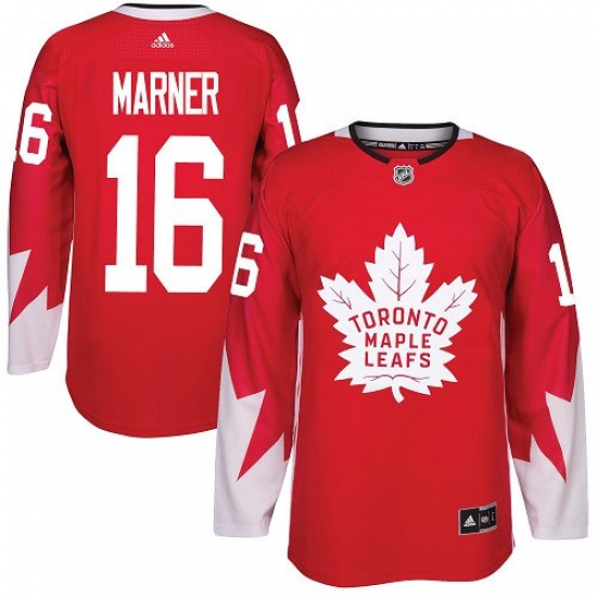Men's Adidas Toronto Maple Leafs #16 Mitchell Marner Authentic Red Alternate NHL Jersey - Ujersey