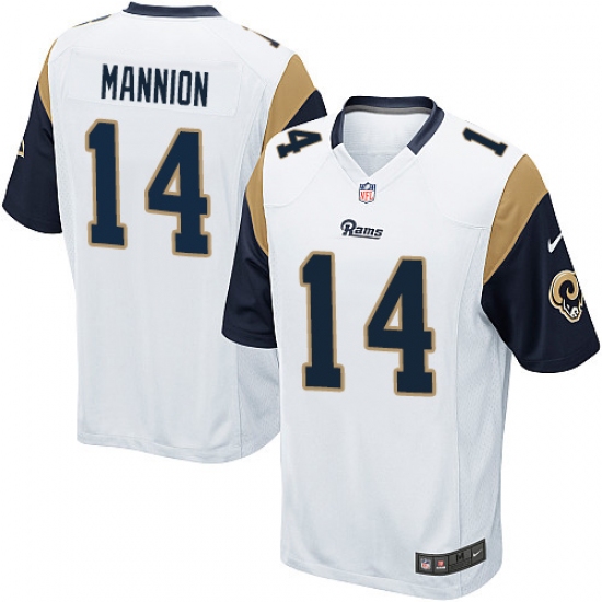 Men's Nike Los Angeles Rams #14 Sean Mannion Game White NFL Jersey - Ujersey