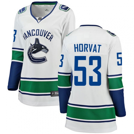Women's Vancouver Canucks #53 Bo Horvat Fanatics Branded White Away Breakaway NHL Jersey - Ujersey