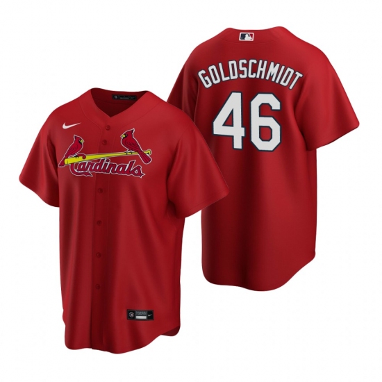 Men's Nike St. Louis Cardinals #46 Paul Goldschmidt Red Alternate Stitched Baseball Jersey - Ujersey