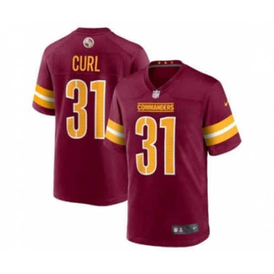Men's Washington Commanders #31 Kamren Curl 2022 Burgundy Game Stitched Jersey - Ujersey