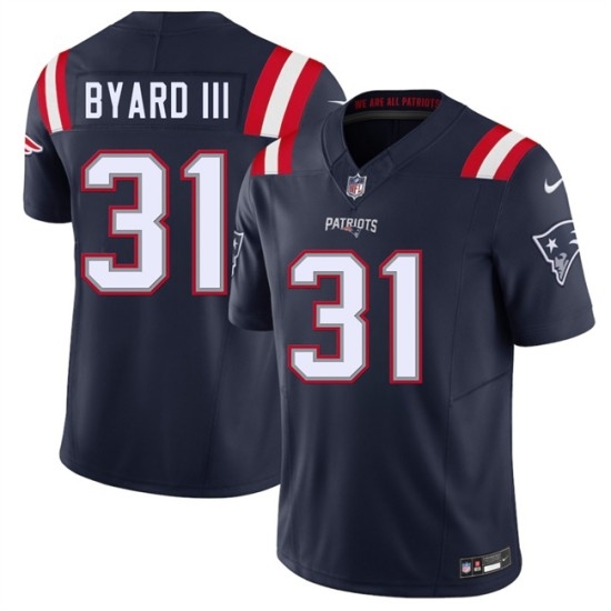 Men's New England Patriots #31 Kevin Byard III Navy 2026 F.U.S.E. Vapor Limited Stitched Football Jersey - Ujersey