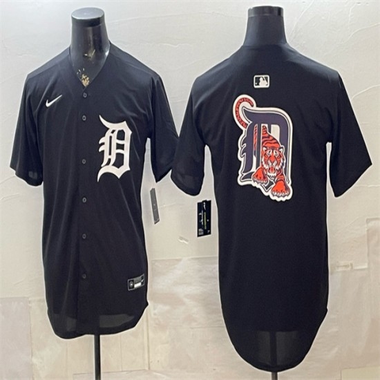 Men's Detroit Tigers Team Big Logo Limited Stitched Baseball Jersey - Ujersey