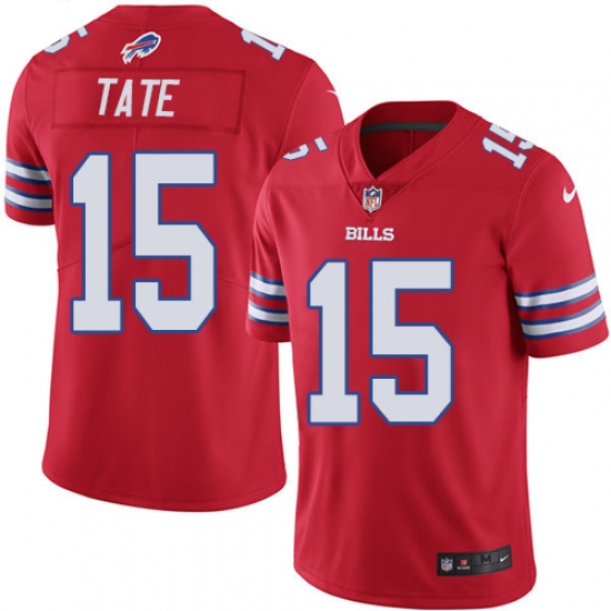 Youth Nike Buffalo Bills #15 Brandon Tate Limited Red Rush Vapor Untouchable NFL Jersey - Ujersey