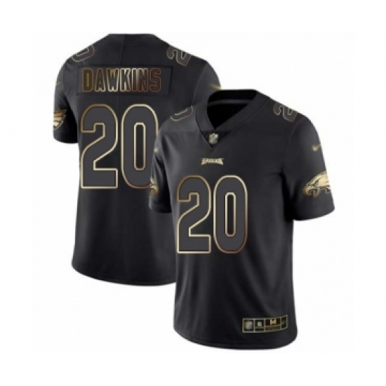 Men's Philadelphia Eagles #20 Brian Dawkins Black Gold Vapor Untouchable Limited Player Football Jersey - Ujersey